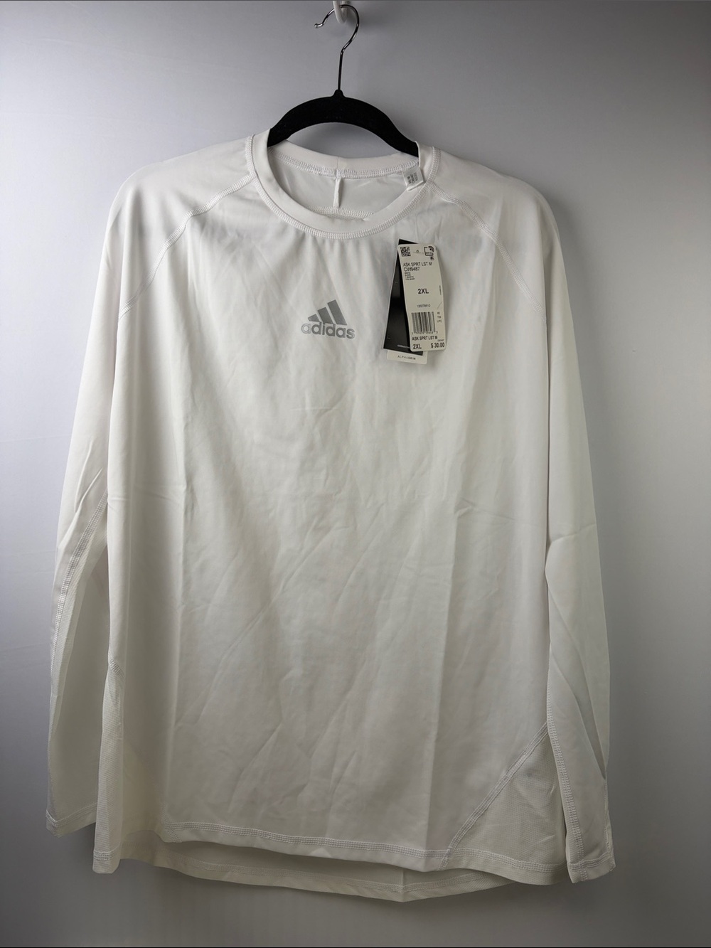 adidas Men’s Long Sleeve Athletic Tee - White